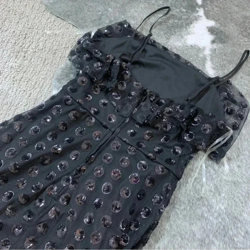 NWT Sequin Polka Dot Dress - Picture 6 of 12